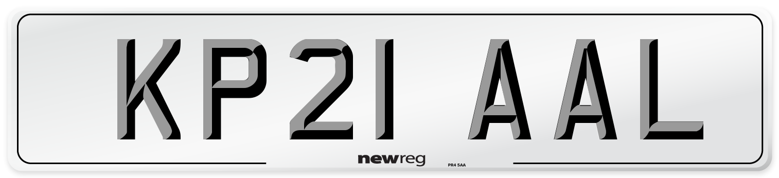 KP21 AAL Number Plate from New Reg